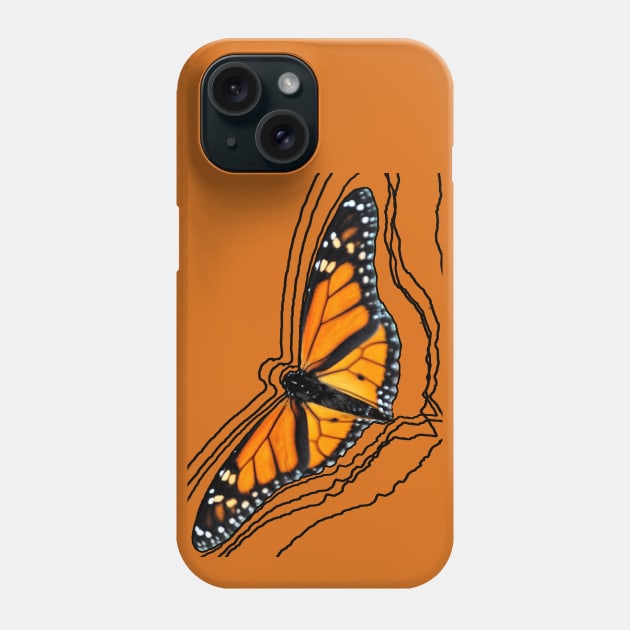 Monarch On The Move Phone Case by michaelasamples