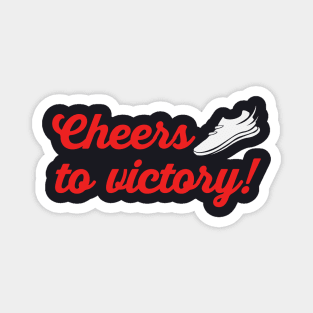 Cheers to Victory Marathon Runner Gift Magnet