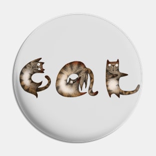 alphabet yoga cat Pin
