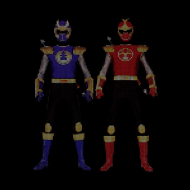 NAVY THUNDER RANGER & CRIMSON THUNDER RANGER POWER RANGERS NINJA STORM by TSOL Games