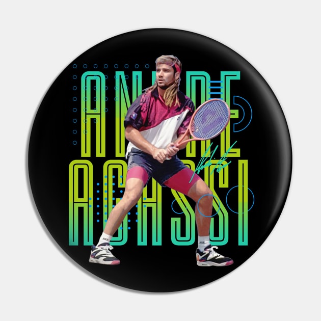 Andre Agassi 90's Pin by Juantamad