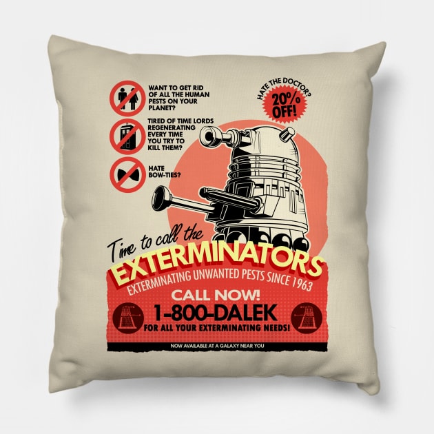 The Exterminators Pillow by TomTrager