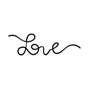 Love Handwritten Lineart T-Shirt