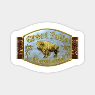 Great Falls, Montana Western/Cowboy Belt Buckle Magnet