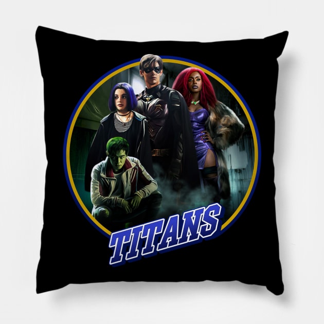 Titans Pillow by Trazzo