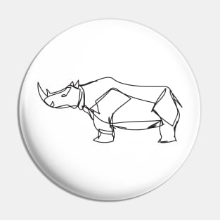 Rhino continuous white line Pin