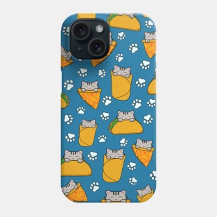 Cats and foods pattern Phone Case