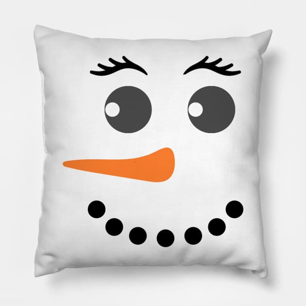 Snowman Face Pillow by StacyWhite