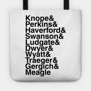 Parks and Rec helvetica list Tote