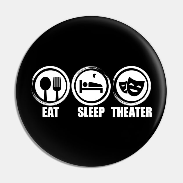 'Eat Sleep Theater' Theater Lover Pin by ourwackyhome