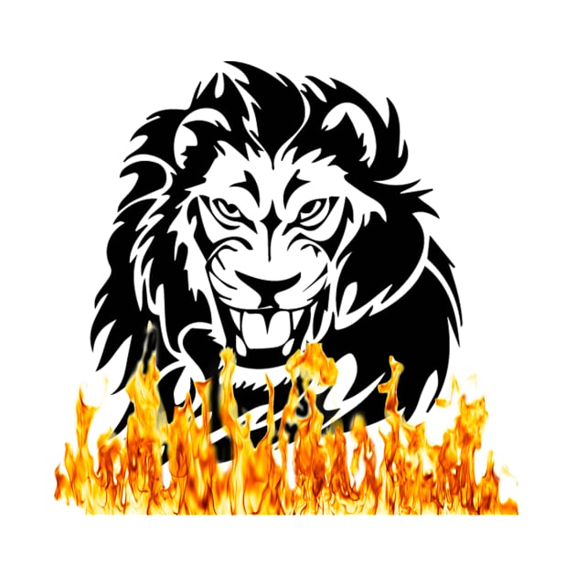 Lion fire design. by MIXOshop