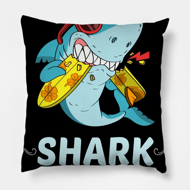 Family Shark 1 GIRLFRIEND Pillow by blakelan128