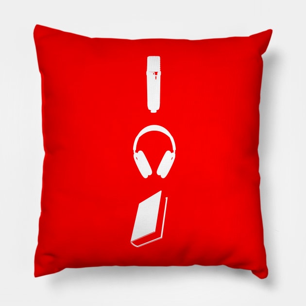 I LOVE AUDIOBOOKS VERTICAL Pillow by ShiromiSpeaks