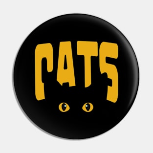 Yellow cat glows in the dark Pin