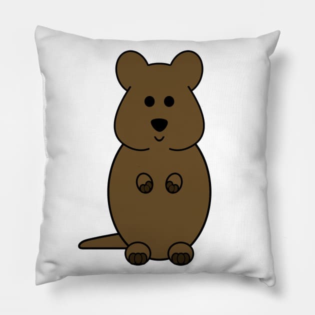 Cute Quokka Pillow by LunaMay