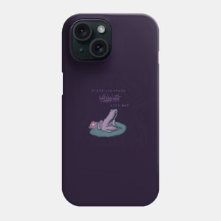 Would you stare into the void with me? Frog Phone Case