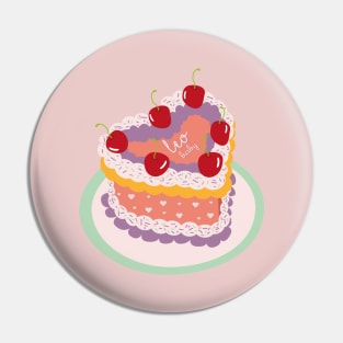 Leo Baby Heart Cake Design Pin