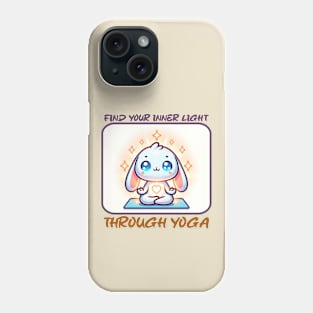 Cute Glowing Yoga Bunny Phone Case