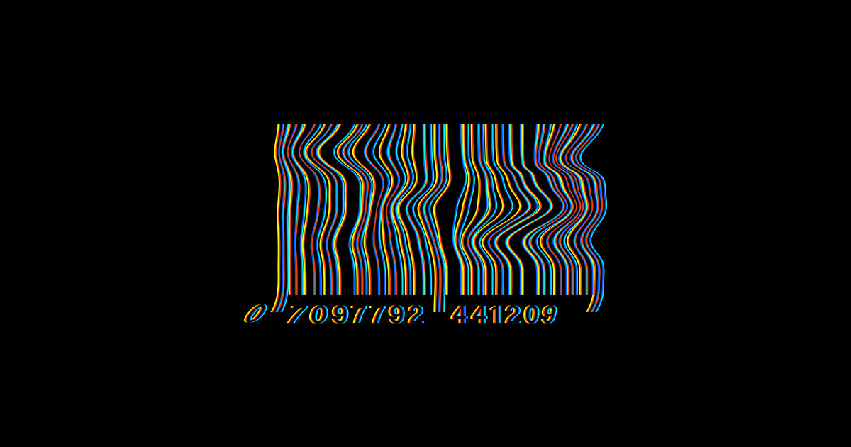 Distorted Barcode Concept - Data Corruption - Sticker | TeePublic
