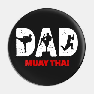 Retro Muay Thai Dad Birthday Workout Boxing Father Day Pin