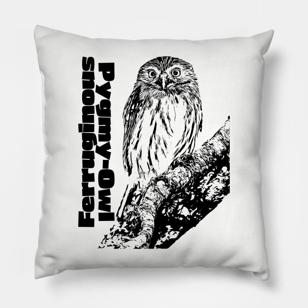 Ferruginous Pygmy-Owl Pillow by Ripples of Time