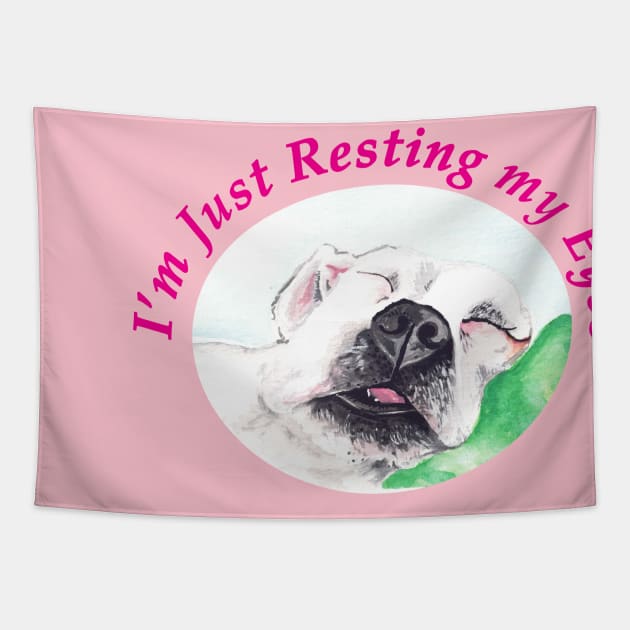 I'm just resting my eyes Tapestry by worksofheart