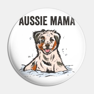 Australian Shepherd Dog Mom Pin