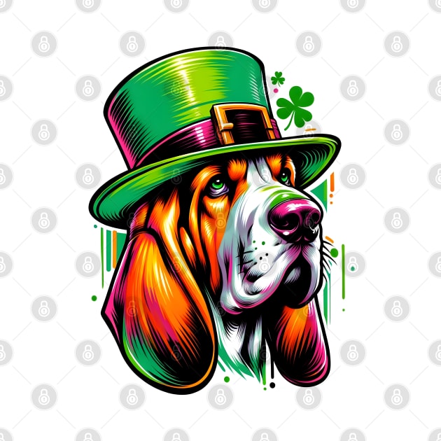Bloodhound in Saint Patrick's Day Festive Mood by ArtRUs