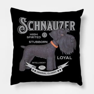 Black Schnauzer Standing Pillow