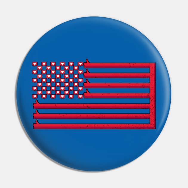 USA Flag like Pin by RhinoTheWrecker