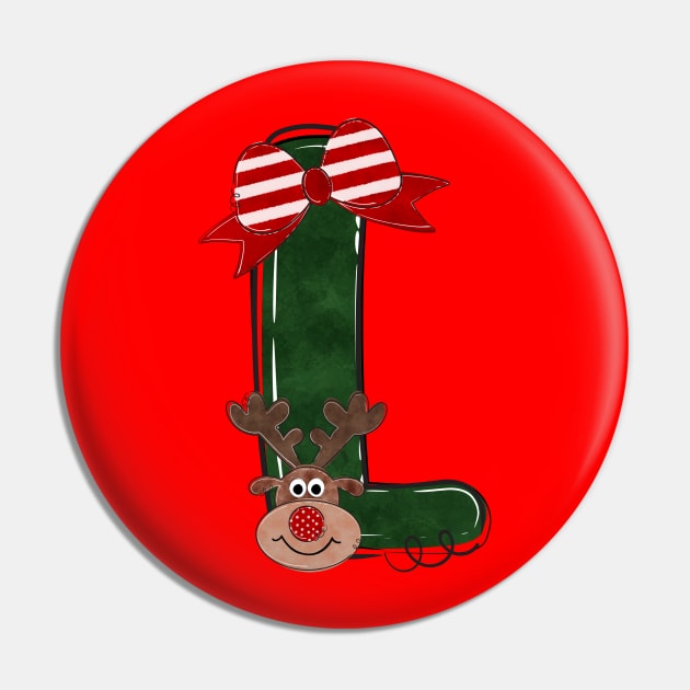 Letter L - Christmas Letter Pin by Pop Cult Store