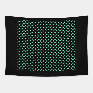 Mint Green Polka Dot Pattern Tapestry