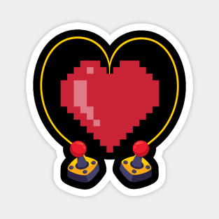 Vintage Controllers 8 Bit Heart Valentine's Day Magnet