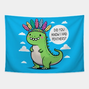 Dinosaur's Fashion Statement Tapestry