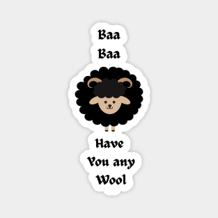 Baa Baa Black Sheep Magnet