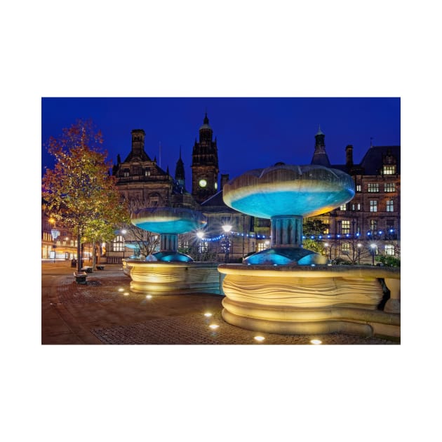 Sheffield Town Hall & Entrance to Peace Gardens by galpinimages