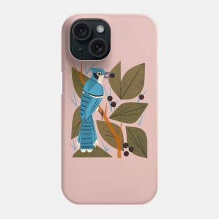 Blue Jay and Berries Phone Case