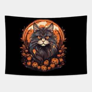 Maine Coon Cat Halloween, Cat Lover Tapestry