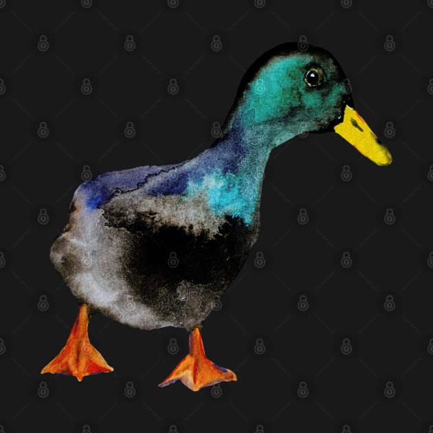 Watercolor duck by Art by Ergate