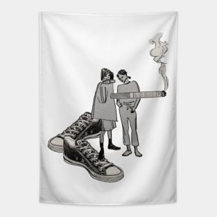 Shoe And Cigarette Tapestry