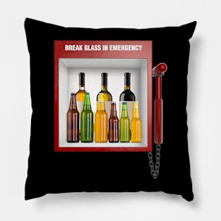 funny drinking tshirt Pillow