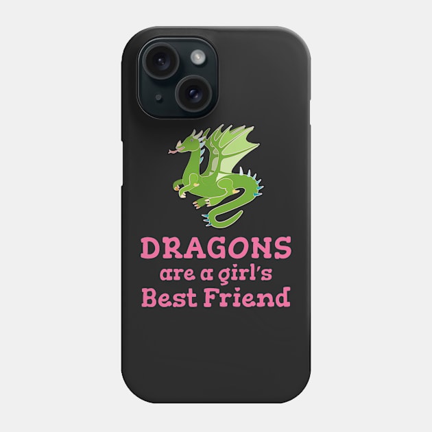 Dragons are a Girl's Best Friend Phone Case by evisionarts