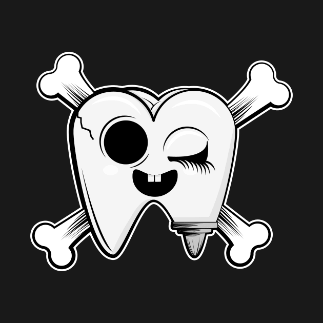 B&W Bad Tooth by ORTEZ.E@GMAIL.COM