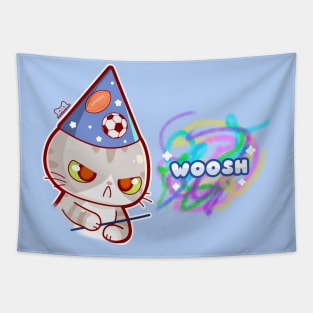 Woosh Cat Meme Tapestry