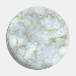 Blue Gold and Cream Marble Pattern Pin