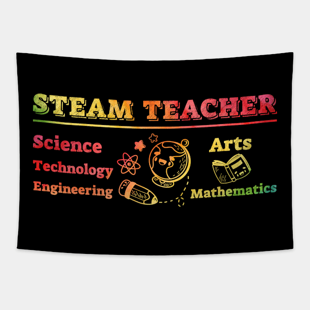 STEAM Teacher Back to School STEM special Tapestry by Albatross