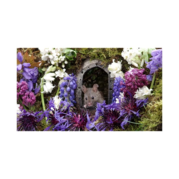 George the mouse with spring flowers 233 by Simon-dell