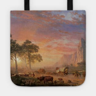 The Oregon Trail by Albert Bierstadt Tote