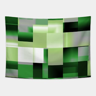 Aromantic Pride Abstract Overlapping Gradient Squares Tapestry