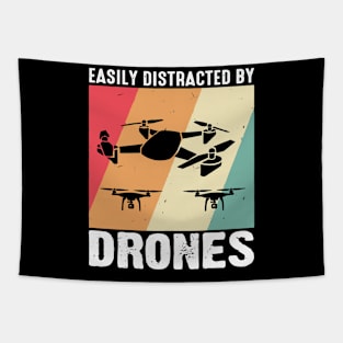 Easily Distracted By Drone Vintage Tapestry